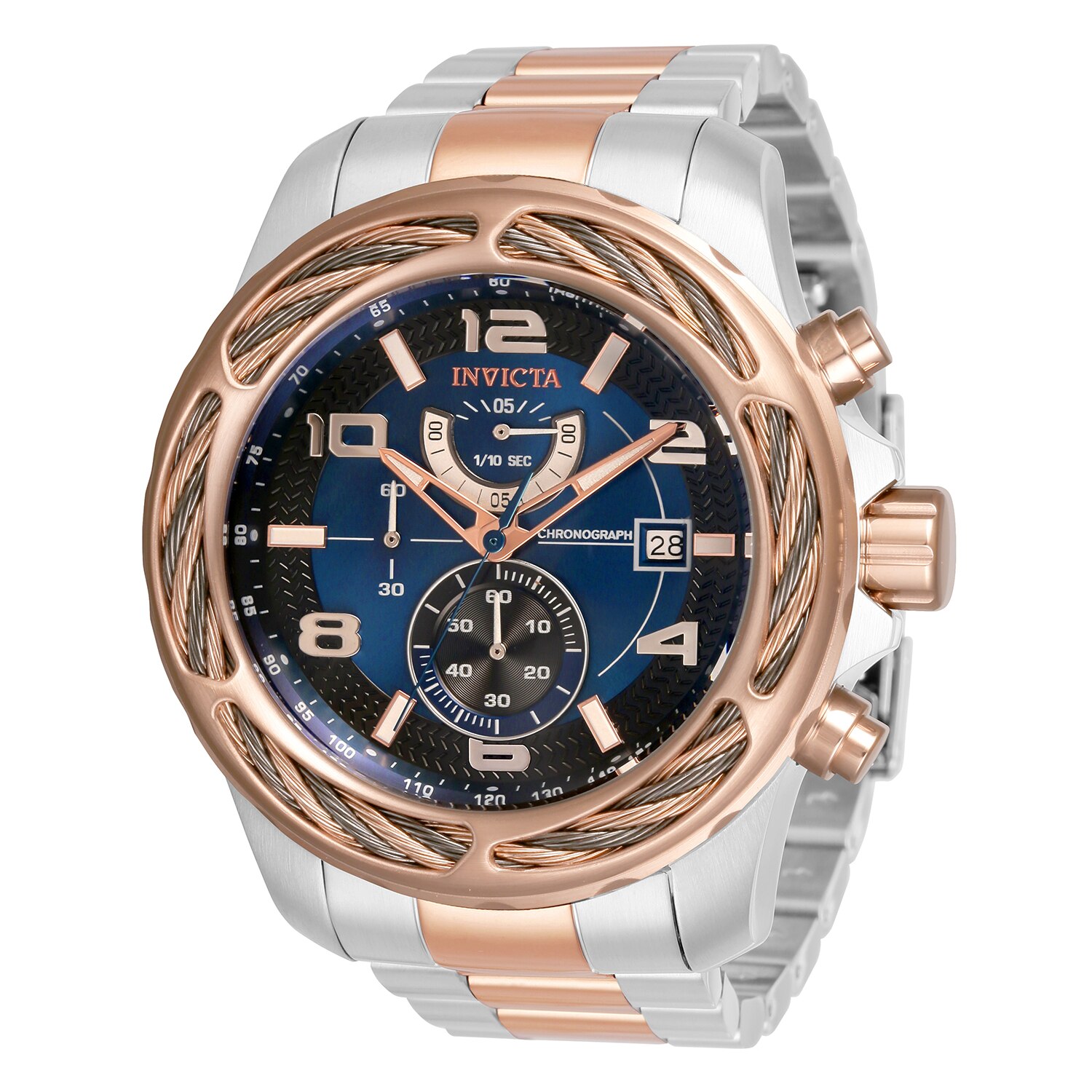 Ceas barbatesc INVICTA Bolt 31231, quartz, cronograf, otel, bicolor, 100m