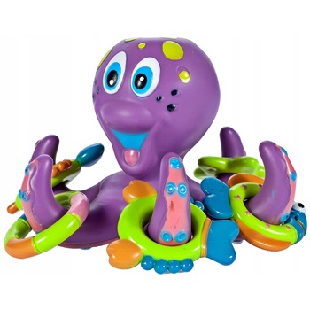 Jucarie de baie idealStore Funny Octopus, 6 Brate, 5 Jucarii de agatat, din Cauciuc, Dezvolta Abilitatile Motorii si Exercita Dexteritatea Jucarie de baie idealStore Funny Octopus, 6 Brate, 5 Jucarii de agatat, din Cauciuc, Dezvolta Abilitatile Motorii si Exercita Dexteritatea