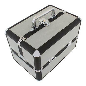 Geanta profesionala machiaj, ProCart, organizator cosmetice 5 compartimente, interior velur, inchidere dubla Geanta profesionala machiaj, ProCart, organizator cosmetice 5 compartimente, interior velur, inchidere dubla