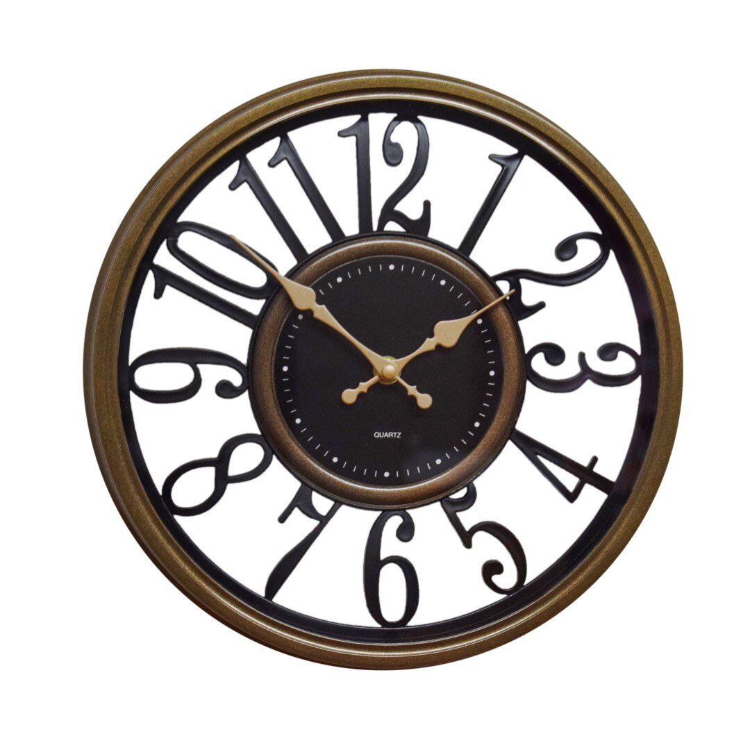 Ceas de perete 30.5 x 4 cm, mecanism silentios, D3343 culoare Maro