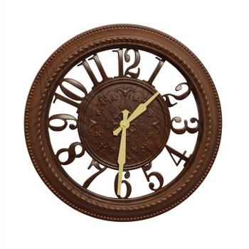 Ceas de perete 40.6 x 4.5 cm, mecanism silentios, D3342 culoare Maro Ceas de perete 40.6 x 4.5 cm, mecanism silentios, D3342 culoare Maro