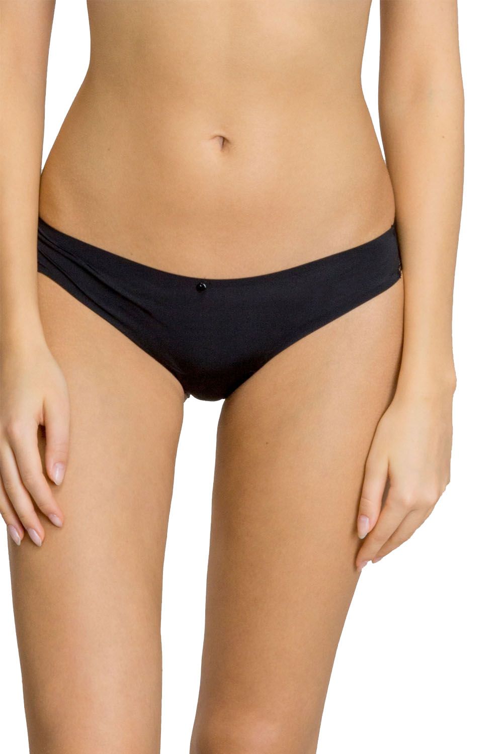 Chiloti briefs din microfibra si dantela in spate, set 2 perechi, Gisela 1/0427, Negru