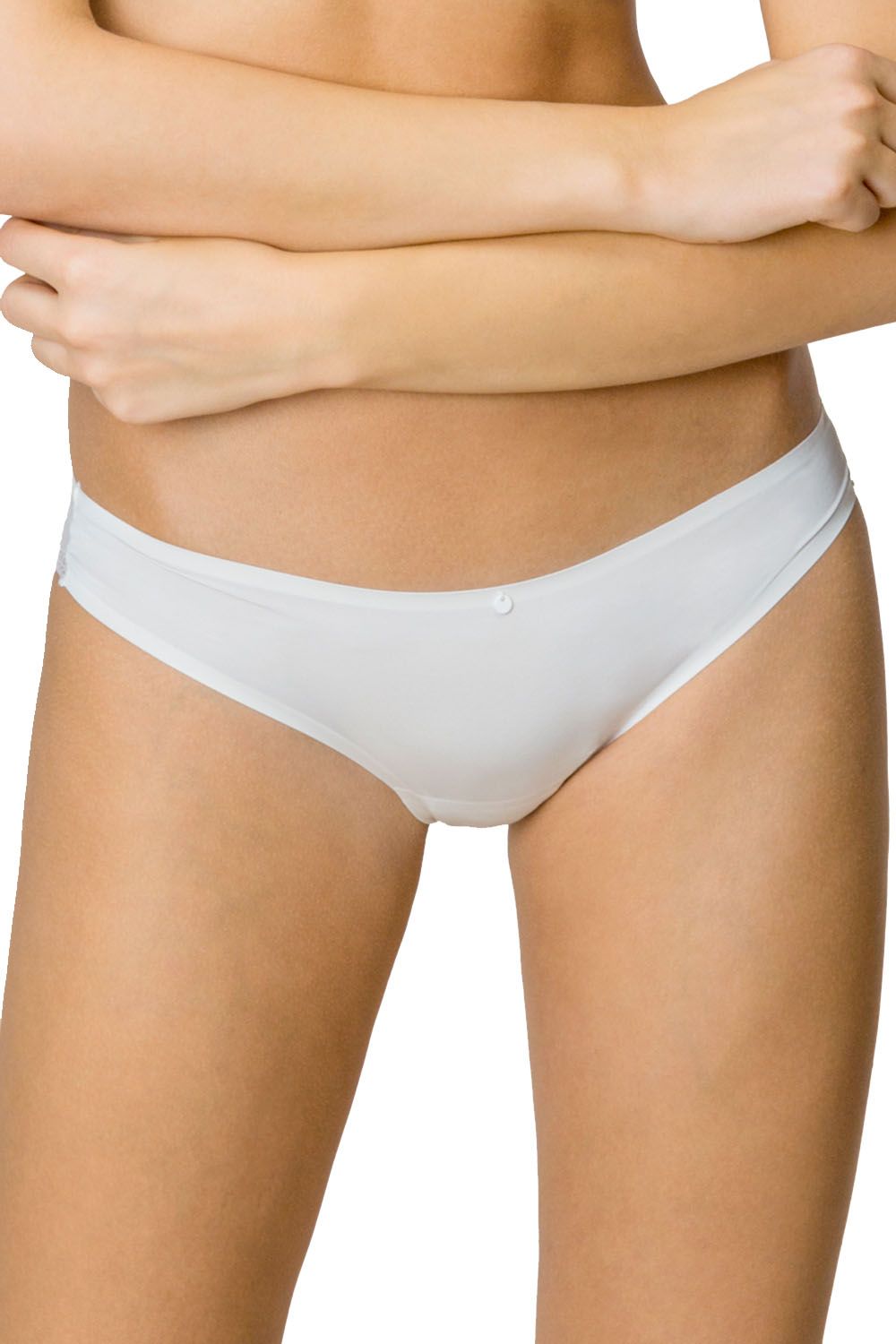 Chiloti briefs din microfibra si dantela in spate, set 2 perechi, Gisela 1/0427, Ivory