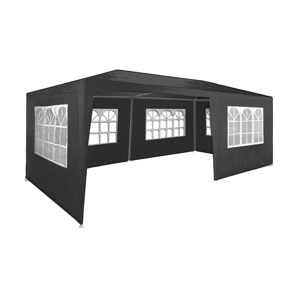 Pavilion gradina cu pereti laterali, Rimini, Antracit, 2.5 x 6 x 3 m