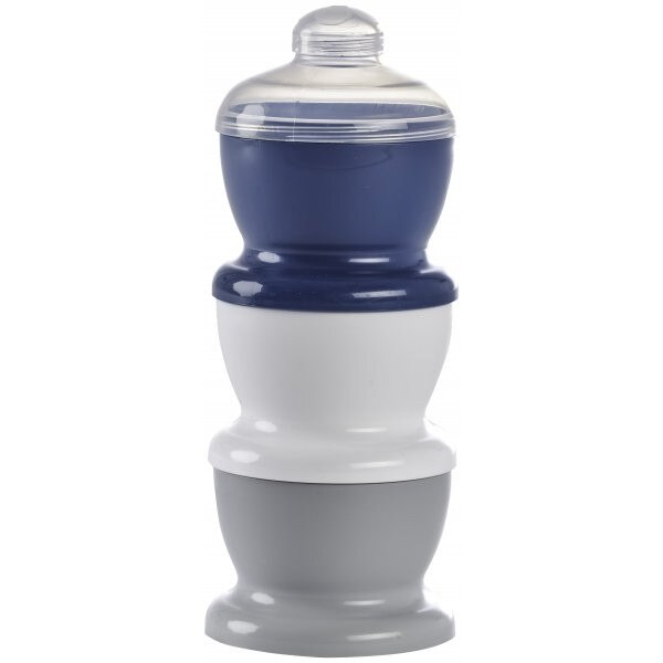 Recipient 3 compartimente lapte praf/ mancarica Grey Charm