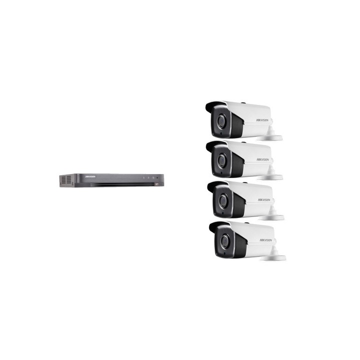 Kit supraveghere video Hikvision 5MP, cu 2 camere 5MP de interior si HDD 1 TB MK502