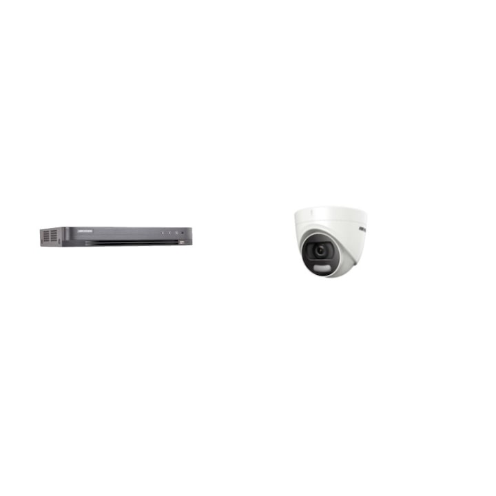 Kit supraveghere video Hikvision 2MP, cu 1 camera 2MP de interior si HDD 1 TB cu accesorii montaj MK185