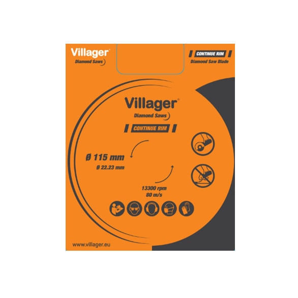 Disc diamantat cu margine continua DCBC-230mm, Villager