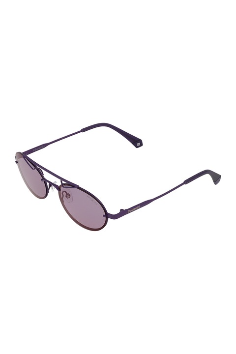 Polaroid, Ochelari de soare ovali unisex, Purpuriu, 52-17-140 Standard