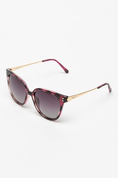 Polaroid, Ochelari de soare cat-eye cu lentile in degrade, Violet pruna/Negru, 54-18-140 Standard Polaroid, Ochelari de soare cat-eye cu lentile in degrade, Violet pruna/Negru, 54-18-140 Standard