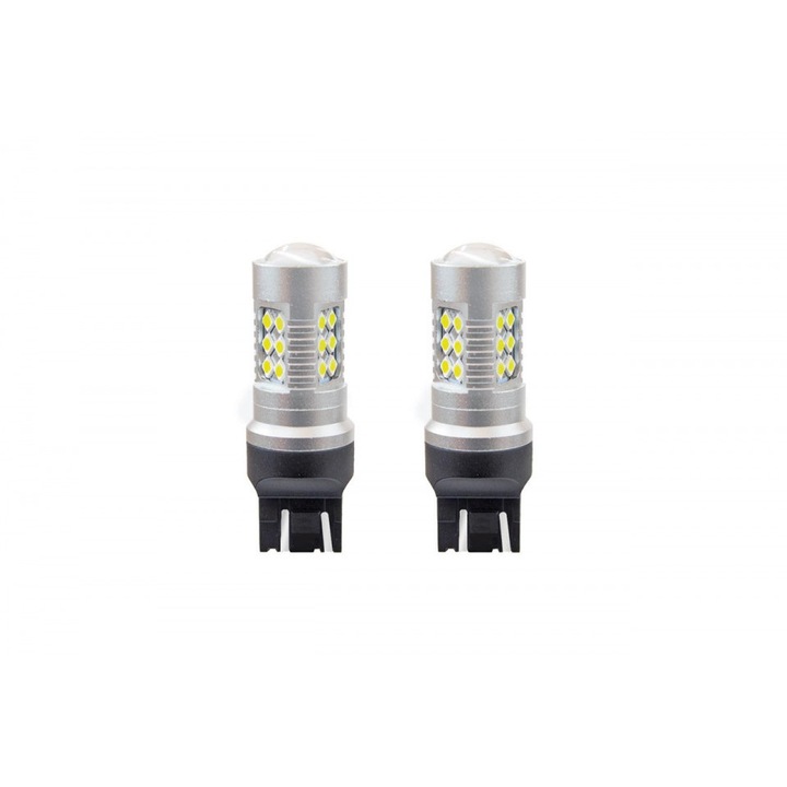 Készlet 2 x LED 1157 CANBUS 24SMD 3030 T20 7443 21 / 5W Fehér 12V / 24V
