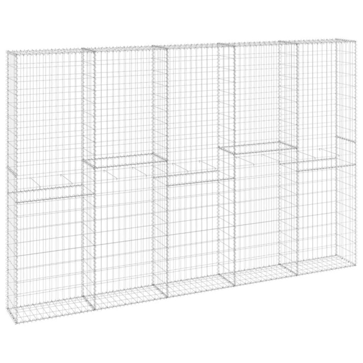 vidaXL horganyzott acél gabion fal fedéllel 300 x 30 x 200 cm