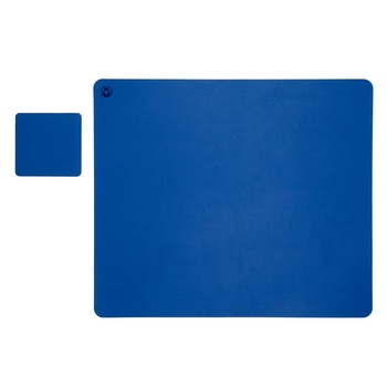 Set suport farfurie si 1 suport pahar Flexi L, din PU, cu doua fete, pentru protectie birou, UNIKA, albastru/gri Set suport farfurie si 1 suport pahar Flexi L, din PU, cu doua fete, pentru protectie birou, UNIKA, albastru/gri