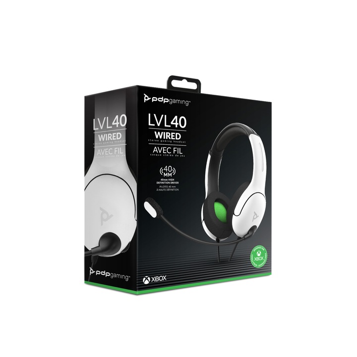 Слушалки с кабел LVL40 Stereo Xbox One, Бели