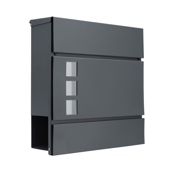 Cutie postala design cu fereastra, Antracit