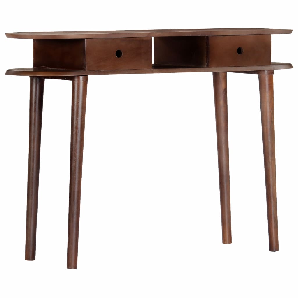 Masa consola, vidaXL, Lemn de acacia, 110 x 35 x 76 cm, Maro