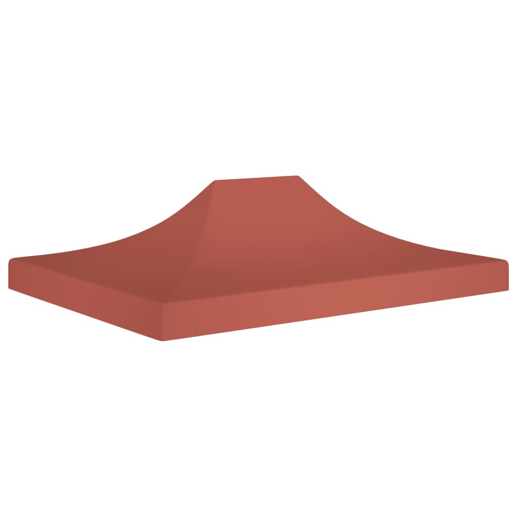 Copertina acoperis cort tip pop-up, vidaXL, Poliester, 600D, 4.5 x 3 m, Rosu caramiziu