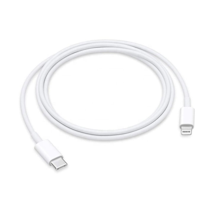 Cablu de incarcare, 2m, Lightning, EVTrend®, pentru telefon sau tableta Apple, conector USB-C, conector Lightning, Alb