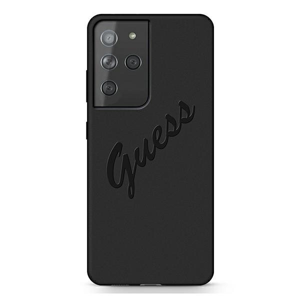 Husa pentru Samsung S21 Ultra Guess Script Vintage black