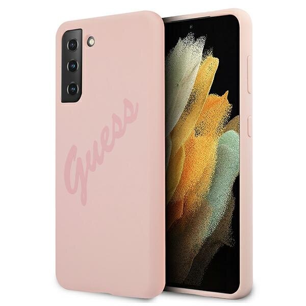 Husa pentru Samsung S21 Plus Guess Script Vintage pink