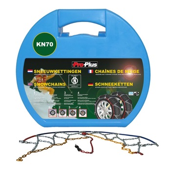 Set de 2 lanturi antiderapante de zapada model KN70, ProPlus, Otel, 12 mm, Argintiu Set de 2 lanturi antiderapante de zapada model KN70, ProPlus, Otel, 12 mm, Argintiu