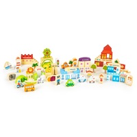set constructie cuburi din lemn natural 120 piese quotoraselul din lemnquot zoo dezvoltare motrica si inteligenta pentru copii nontoxic imagen 42_0_
0