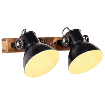 Lampa de perete, vidaXL, Fier, E27, 25 W, 45 x 25 cm, Negru/Maro Lampa de perete, vidaXL, Fier, E27, 25 W, 45 x 25 cm, Negru/Maro