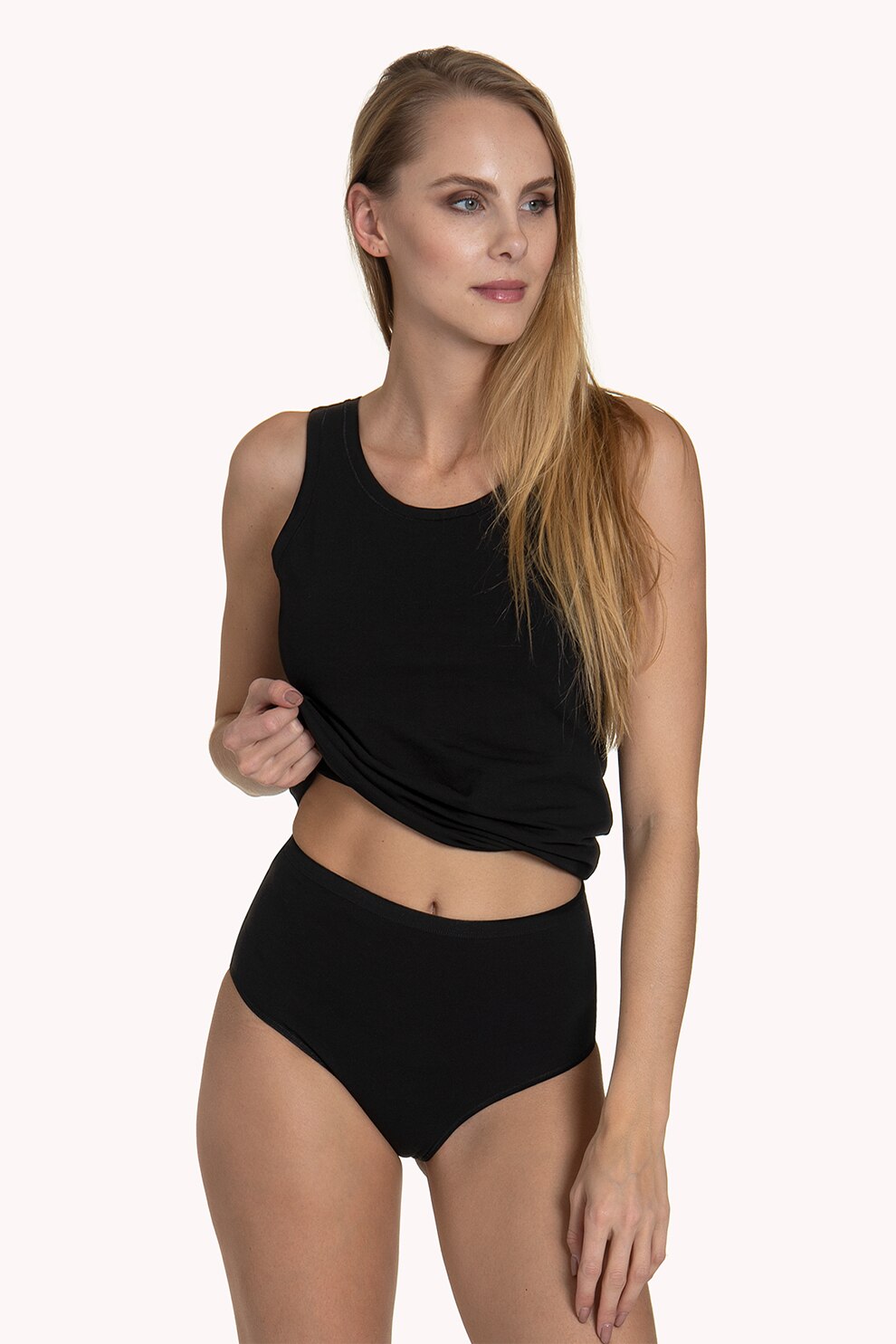 Lisca, Top din jerseu Aura, Negru