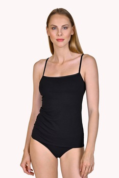 Lisca, Top din amestec de modal cu decolteu patrat Emma, Negru Lisca, Top din amestec de modal cu decolteu patrat Emma, Negru