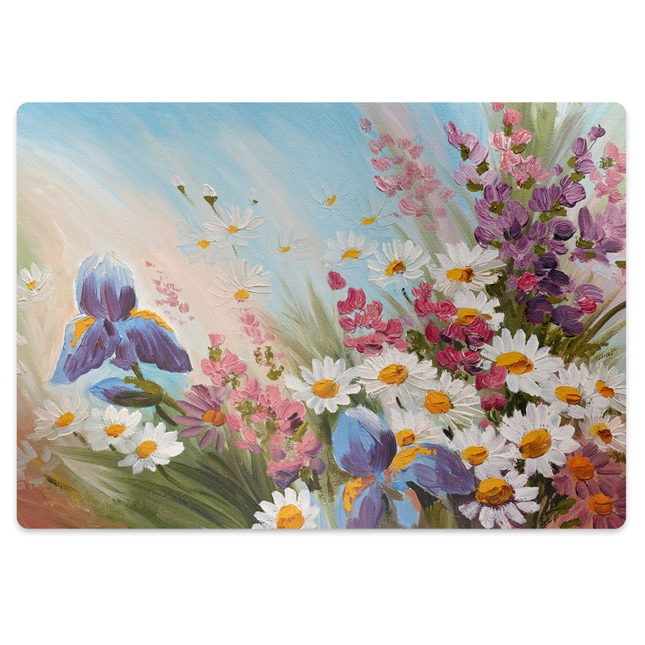 Covor pentru scaun de birou, PVC, pajiste solida, Roz, 140 cm x 100 cm, 010250310030100031293