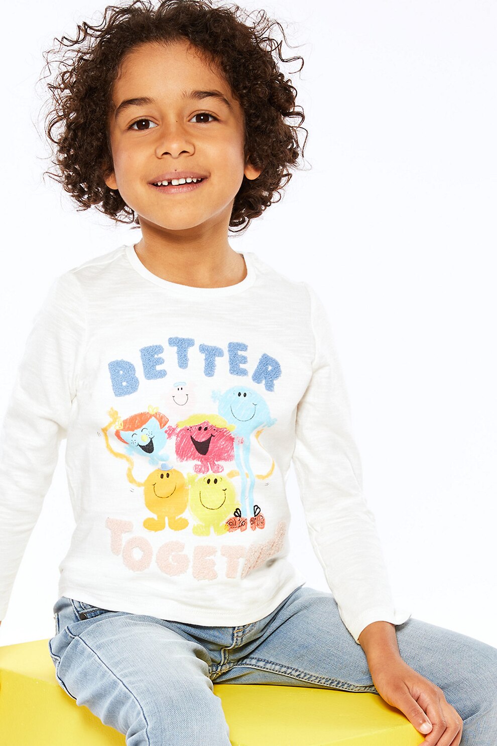 Marks & Spencer, Bluza cu imprimeu cu desene animate, Alb