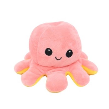 Caracatita reversibila din plus cu doua emotii, Octopus Mood trista si vesela, 19 x 15 cm, Roz/Galben, Urban Trends ® Caracatita reversibila din plus cu doua emotii, Octopus Mood trista si vesela, 19 x 15 cm, Roz/Galben, Urban Trends ®