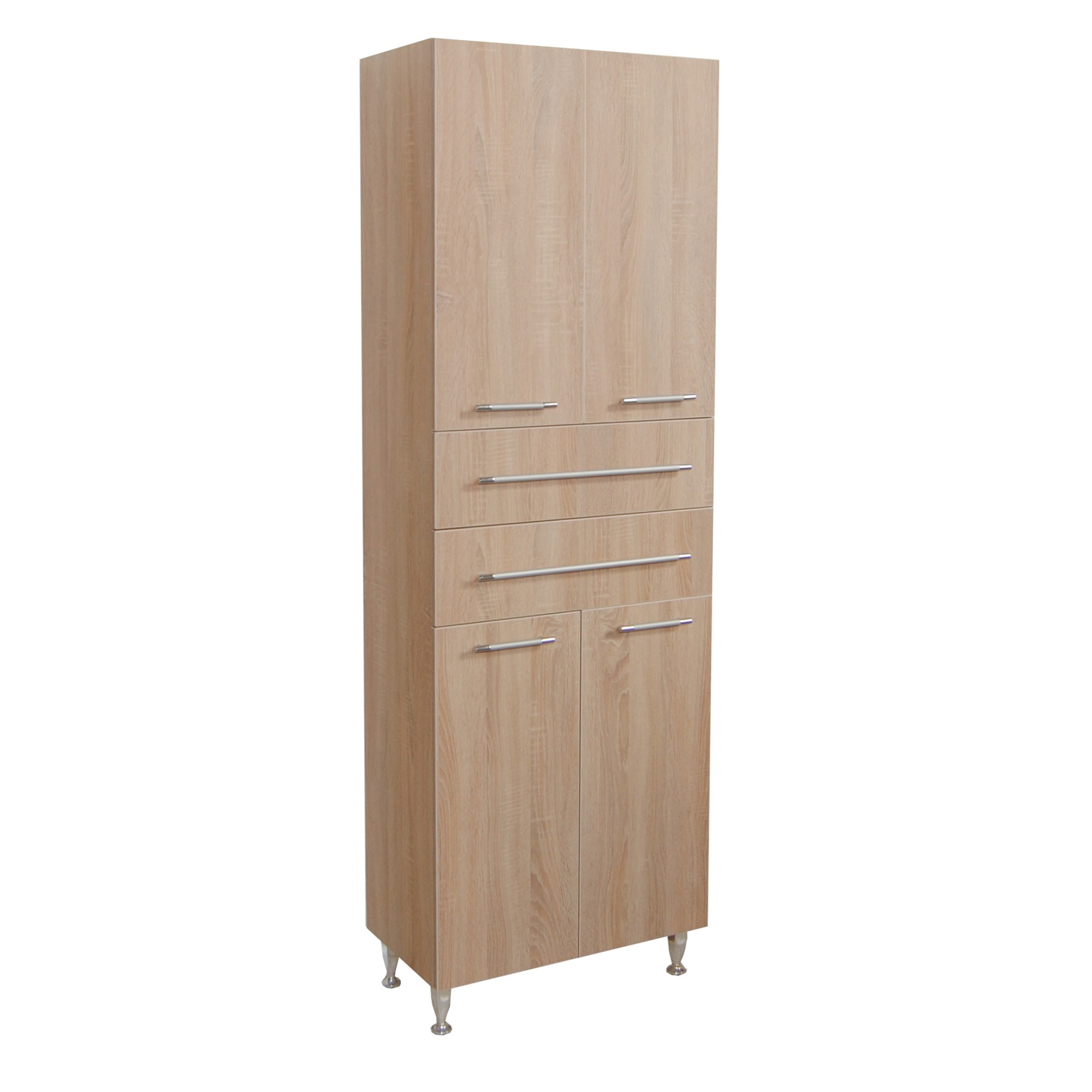 Dulap baie Badenmob 008, 2 rarfturi, 2 sertare, ABS, PAL, 180x60x31.6 cm, Sonoma