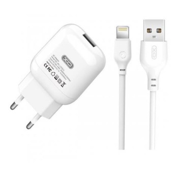 Incarcator retea XO, 2.1A, cu cablu Lightning Incarcator retea XO, 2.1A, cu cablu Lightning