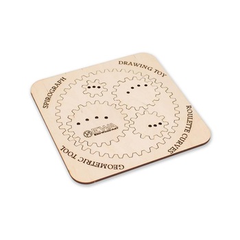 Set constructie mini cu mecanism Puzzle 3D WOODEN SPIROGRAPH din lemn 6 piese @ EWA Set constructie mini cu mecanism Puzzle 3D WOODEN SPIROGRAPH din lemn 6 piese @ EWA