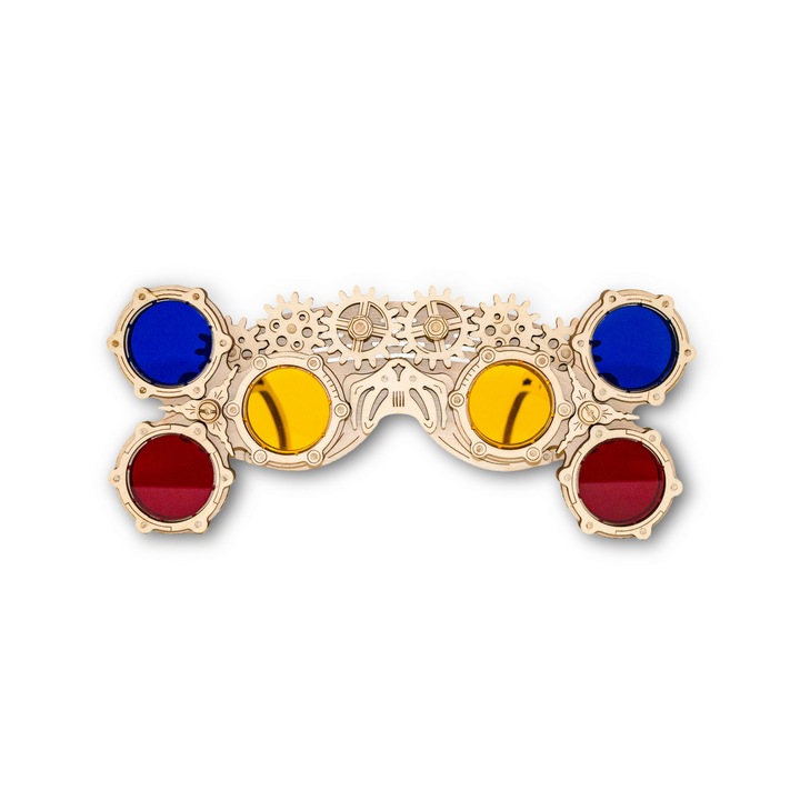 Puzzle 3D Mecanic, Ochelari Steampunck, 74 piese