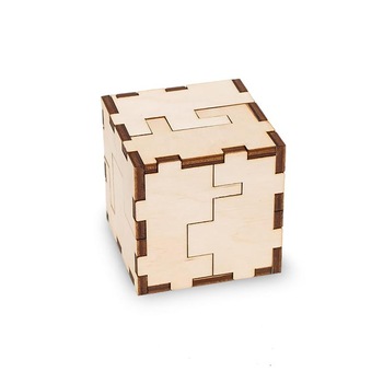 Set constructie mini cu mecanism Puzzle 3D JIGSAW CUBE-3D din lemn 24 piese @ EWA Set constructie mini cu mecanism Puzzle 3D JIGSAW CUBE-3D din lemn 24 piese @ EWA