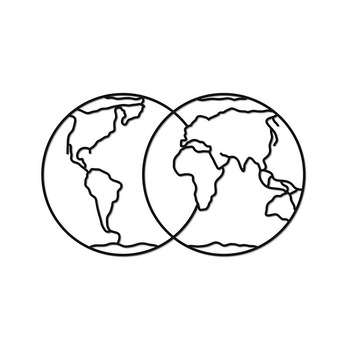 Puzzle 3D decorativ HEMISPHERES OF EARTH din lemn 91 piese @ EWA Puzzle 3D decorativ HEMISPHERES OF EARTH din lemn 91 piese @ EWA