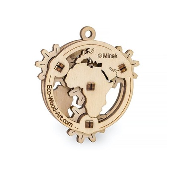 Set constructie mini cu mecanism Puzzle 3D EWICK: GLOBE din lemn 14 piese @ EWA Set constructie mini cu mecanism Puzzle 3D EWICK: GLOBE din lemn 14 piese @ EWA