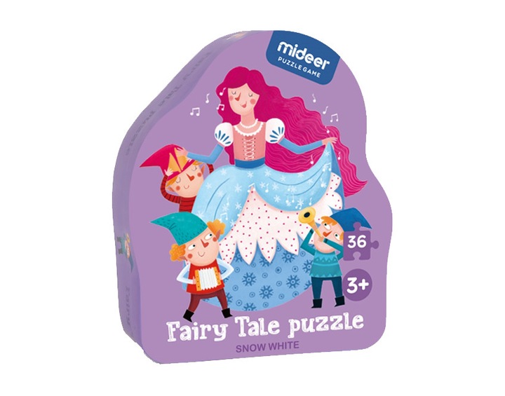 Story puzzle – Fehér, mint a hó, 36 darab, Mideer