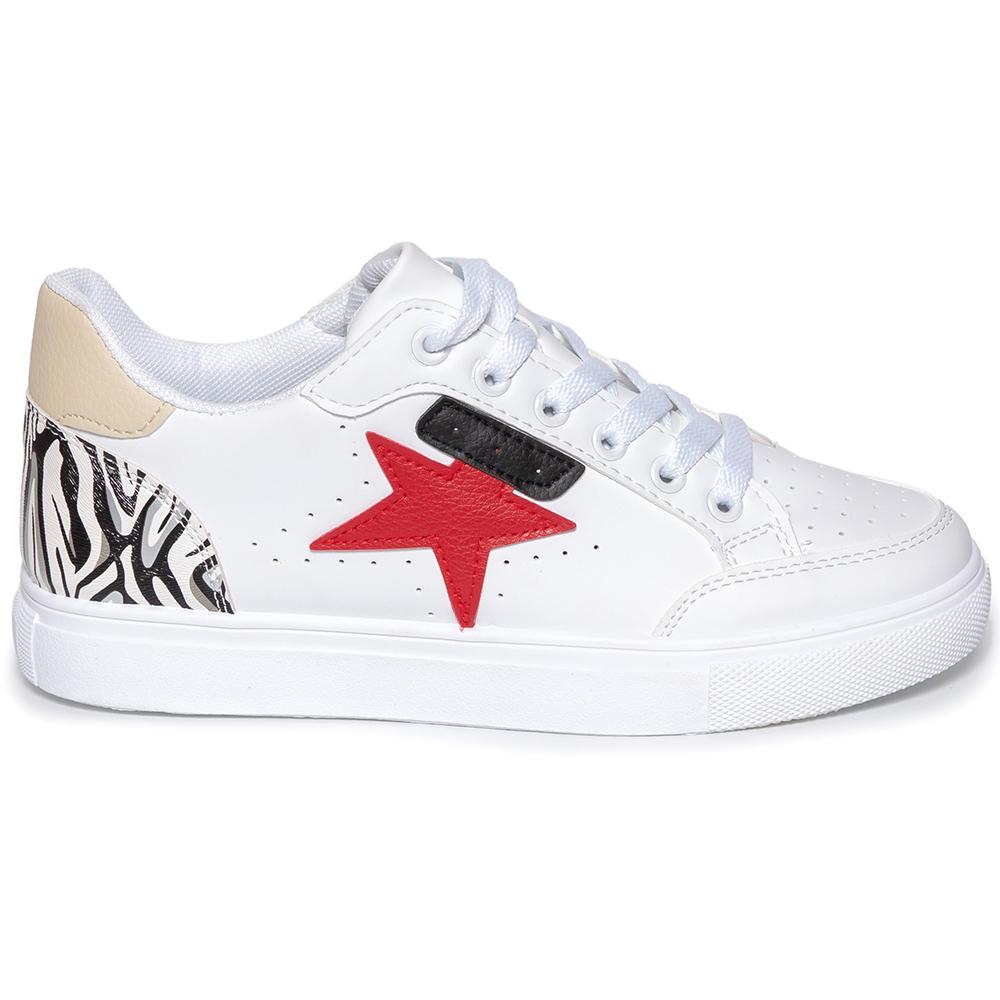 Pantofi sport dama Mika, Alb/Maro, Alb