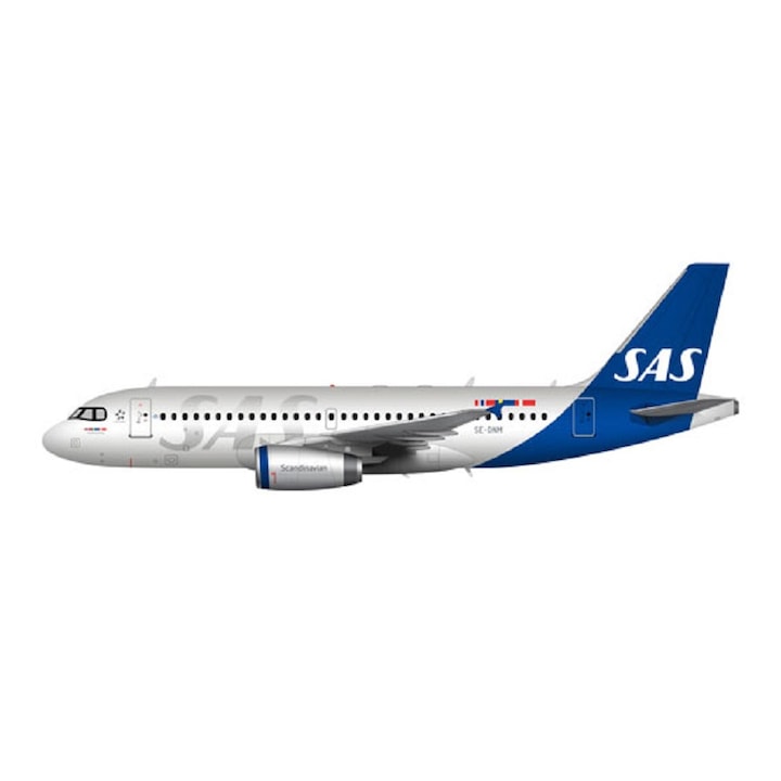 Macheta aeromodele de construit Zvezda Civil Airliner Airbus A-320neo SAS 1:144 ZVEZ 7037