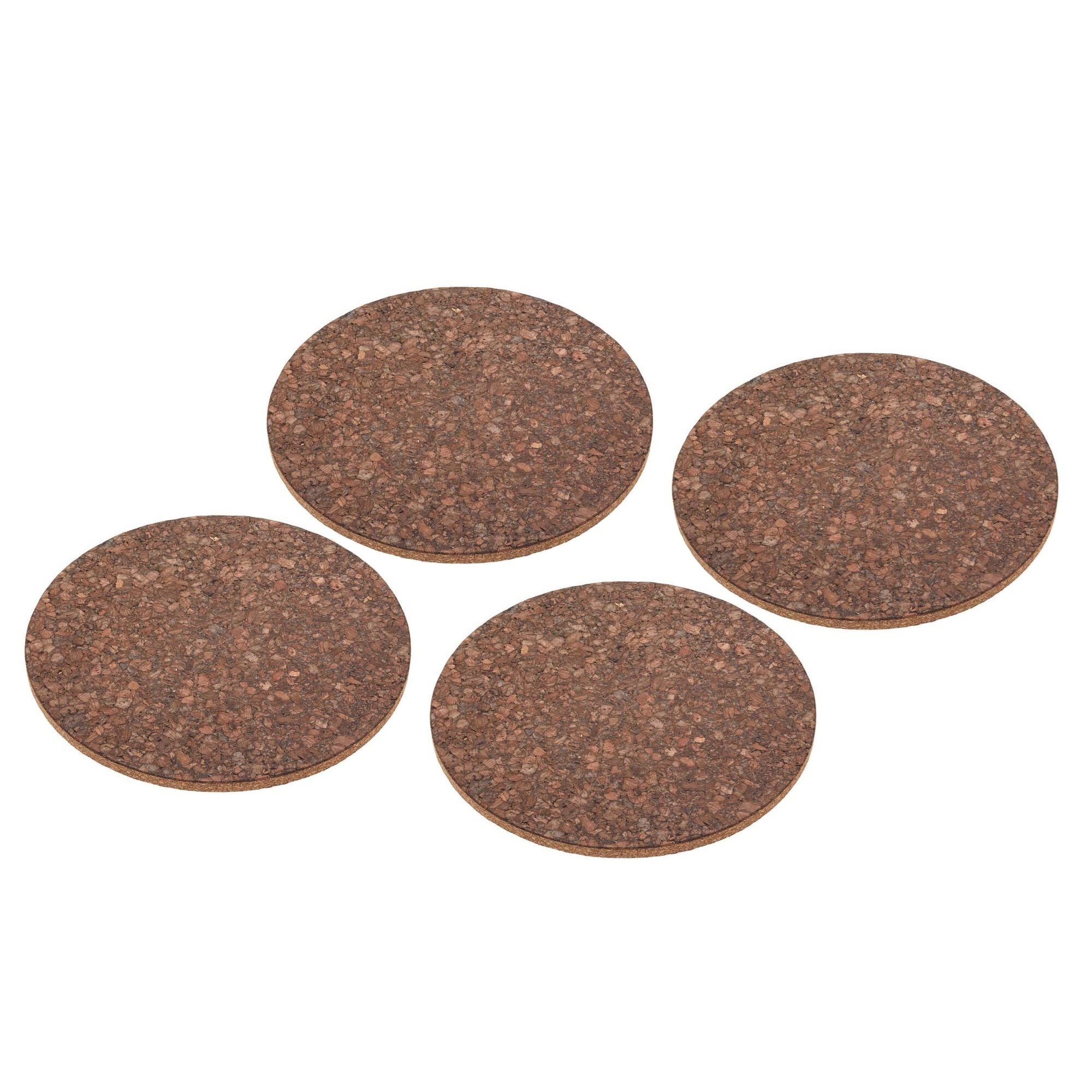 Set 4 suporturi vase, 25 x 1 cm, pluta - Kitchen Craft
