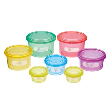 Set 7 recipiente de control portii din plastic - Kitchen Craft Set 7 recipiente de control portii din plastic - Kitchen Craft