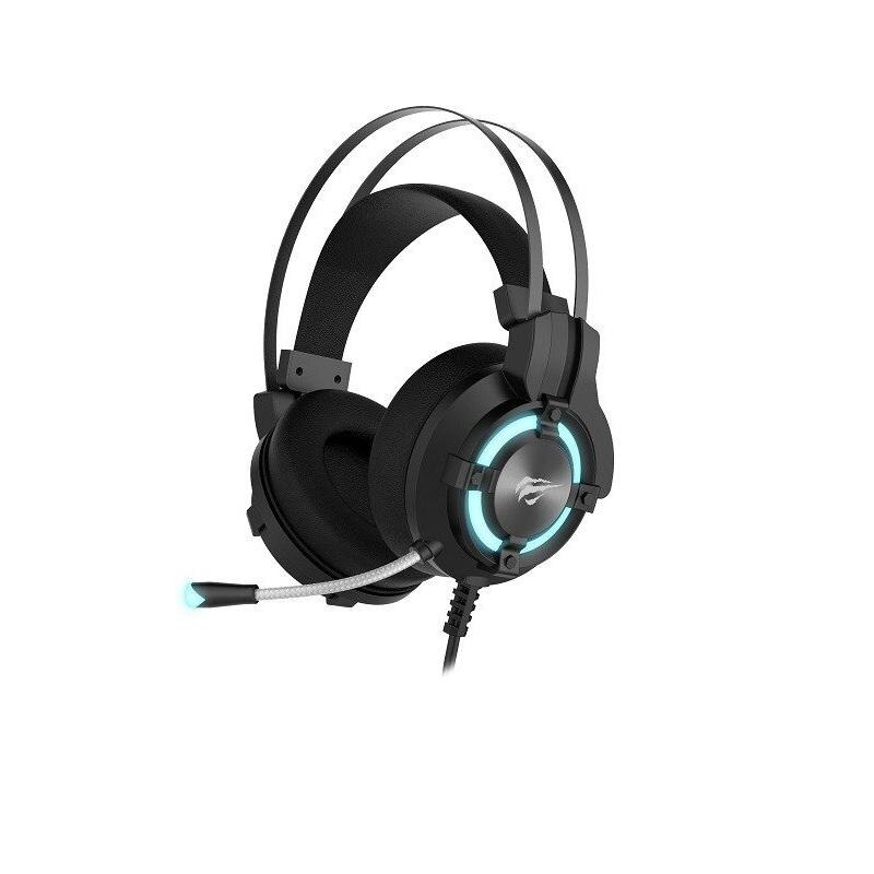 Casti gaming Havit Gamenote H2212U, Iluminare LED, microfon, USB, Sunet 7.1, Driver 40mm, Lungime cablu 2.5m, Negru