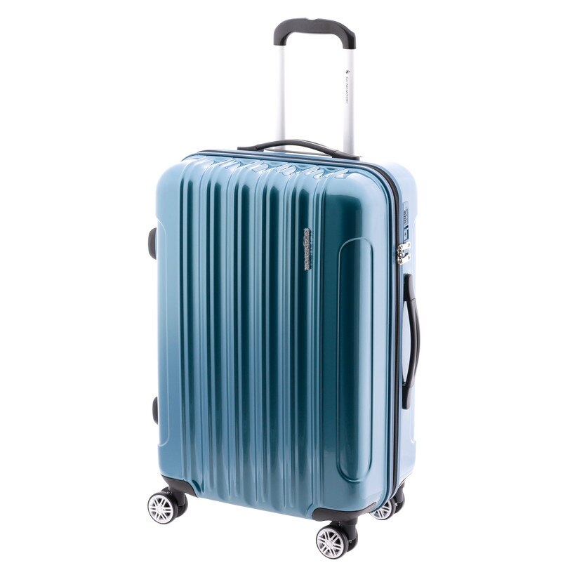 Troler Mediu, Policarbonat, 4 Roti, Duble, Gladiator, Neon Lux, MG 2411-67 cm, Turcoaz