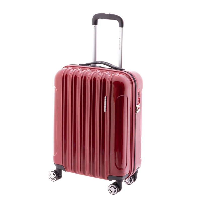 Troler Cabina, Policarbonat, 4 Roti, Duble, Gladiator, Neon Lux, MG 2410-55 cm, Rosu