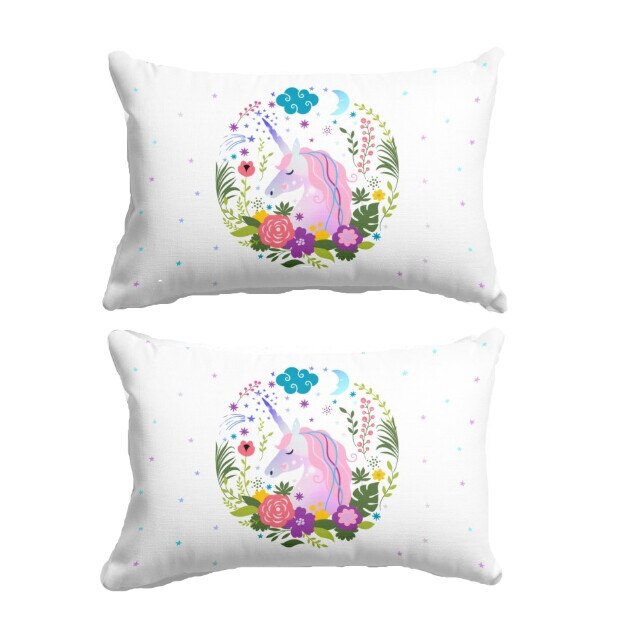 Set 2 fete perna bumbac 100% , Cotton Club, 50x70cm, Unicorn