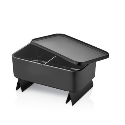 Organizator fructe si legume cu doua compartimente bar RAKI GN 1x4 26,5x16,2xh8cm negru
