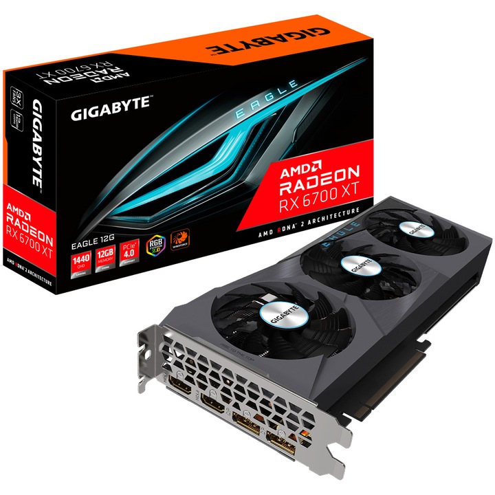 Placa video Gigabyte Radeon™ RX 6700 XT EAGLE, 12GB GDDR6, 192-bit